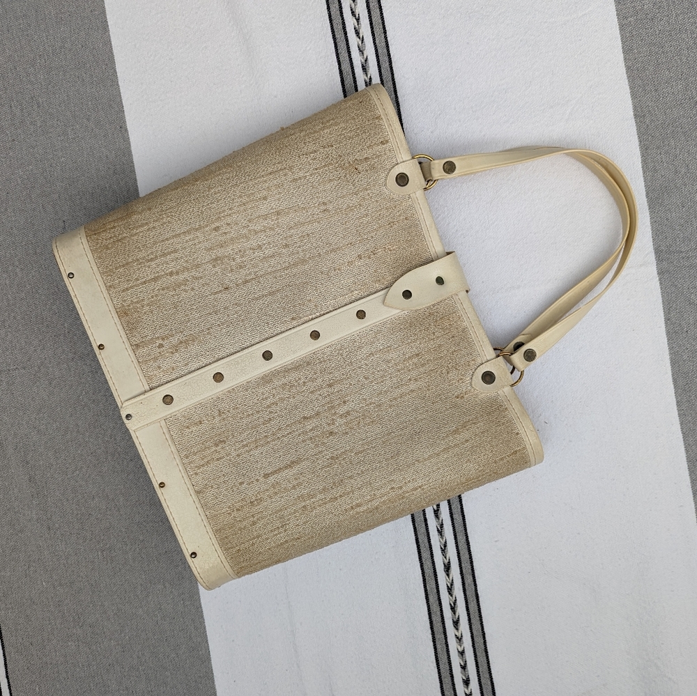 Vintage Butterfly Sequenced Jeweled Unique Purse With Wood Bottom - Picture 2 of 11